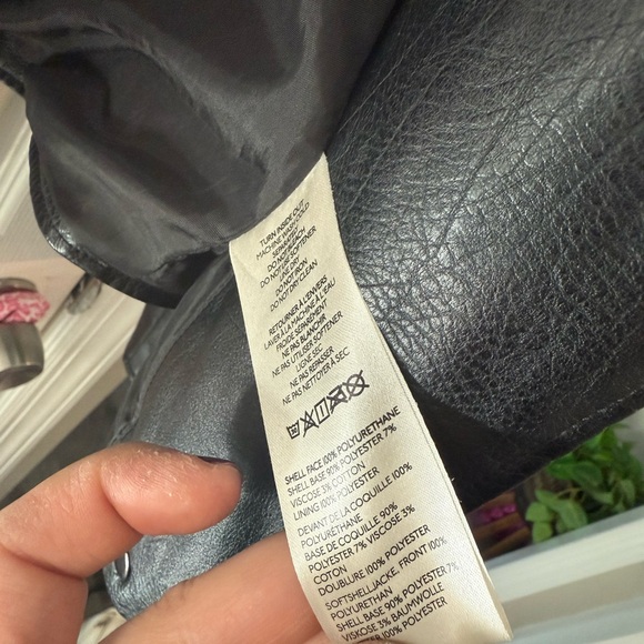 Anthropologie Black faux Leather Jacket - Picture 7 of 10